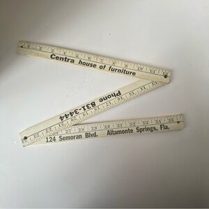 Vintage Folding Wooden Ruler